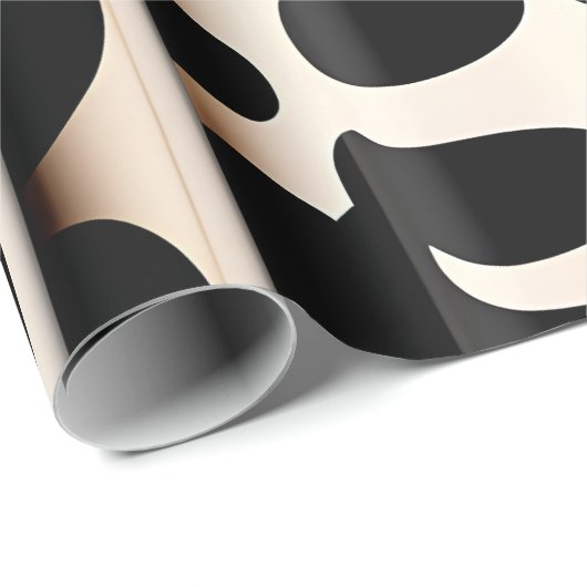 Leopard Haut Beige Moderne Muster Geschenkpapier (Rolleneckpunkt)