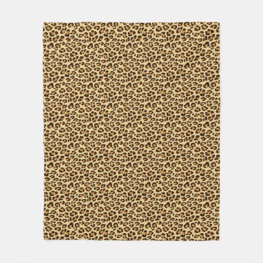 Leopard-Haut-Druck Fleecedecke (Vorderseite)