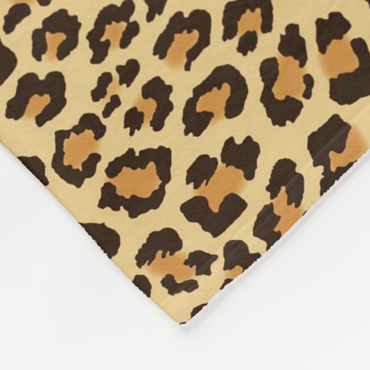 Leopard-Haut-Druck Fleecedecke (Ecke)