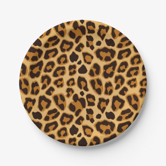 Leopard-Haut-Druck-Muster Pappteller (Vorderseite)