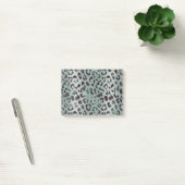 Leopard-Haut in der Mandarine Blaues Meer Post-it Klebezettel (Büro)
