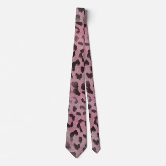 Leopard-Haut in der rosa Rose Krawatte (Vorderseite)