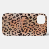 Leopard Haut in Mandarine Apricot Case-Mate iPhone Hülle (Rückseite (Horizontal))