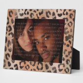 Leopard Haut in Mandarine Apricot Fotoplatte (Seite)
