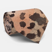Leopard Haut in Mandarine Apricot Krawatte (Gerollt)