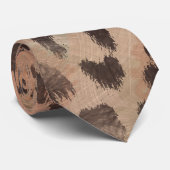 Leopard Haut in Mandarine Apricot Krawatte (Gerollt)