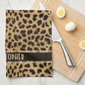 Leopard-Haut-Muster Handtuch (Viertel Falte)
