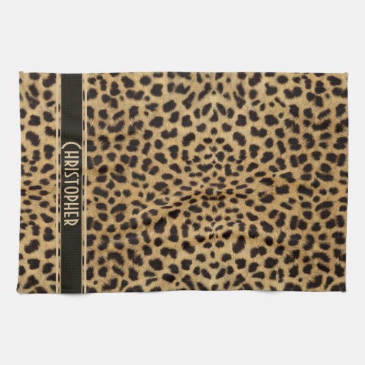 Leopard-Haut-Muster Handtuch (Horizontal)
