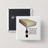 Leopard-Haut Pille-Box-Hut-Knopf Button (Vorne & Hinten)