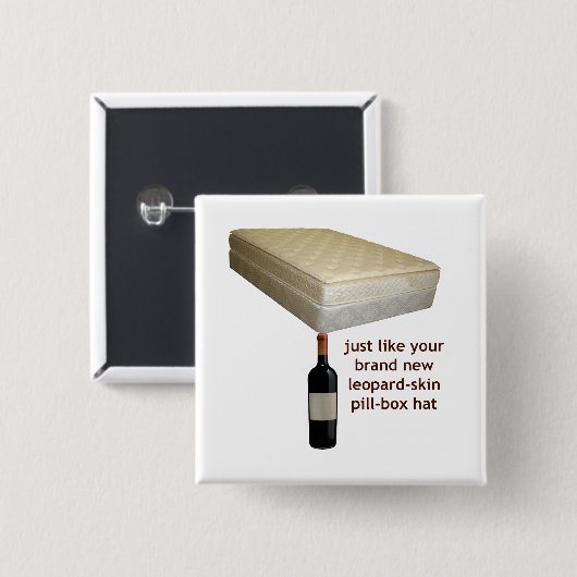 Leopard-Haut Pille-Box-Hut-Knopf Button (Vorne & Hinten)