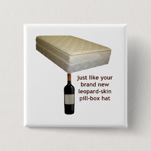 Leopard-Haut Pille-Box-Hut-Knopf Button