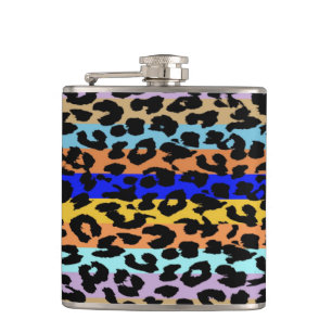 Leopard-Haut-Retro Muster 7 Flachmann