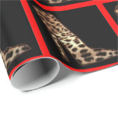 LEOPARD-HAUT-SCHUH GESCHENKPAPIER (Rolleneckpunkt)