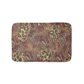 Leopard-Haut und Paisley-Druck Badematte (Vorderseite)