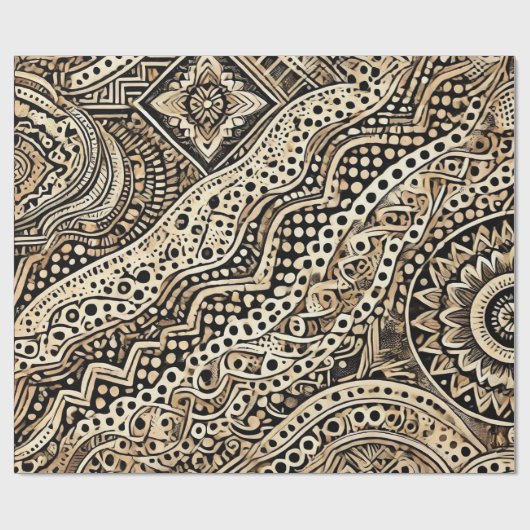 Leopard Hautfarbmuster Geschenkpapier (Flach)