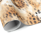 Leopard Hautmuster Druck, Safari Animals Thema Geschenkpapier (Rolleneckpunkt)