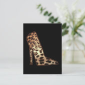 LEOPARD HAUTSCHUHE POSTKARTE (Stehend Vorderseite)
