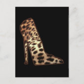 LEOPARD HAUTSCHUHE POSTKARTE (Vorderseite)