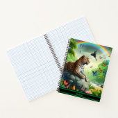Leopard Haven: farbenfrohe tropische Umgebung Notizblock (Innenseite)