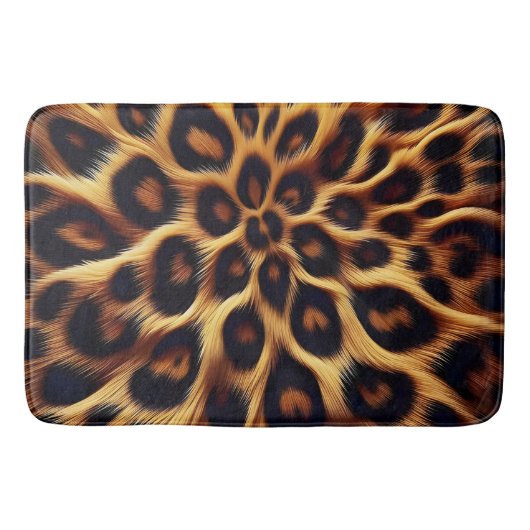 Leopard Haven: weiche Texturen, kühne Prints Badematte (Vorderseite)