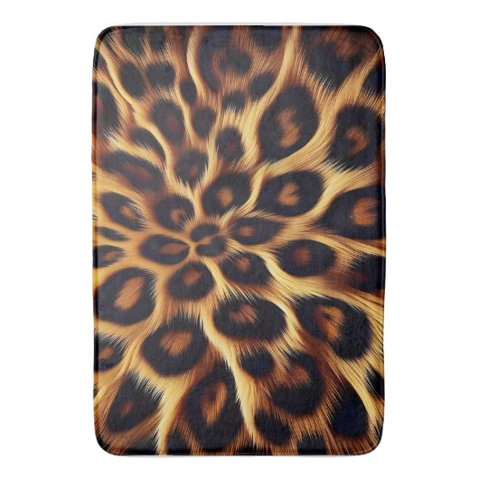 Leopard Haven: weiche Texturen, kühne Prints Badematte (Vorderseite Vertikal)