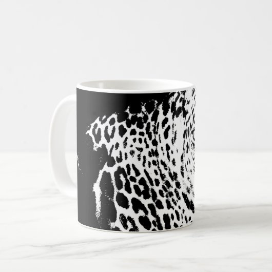 Leopard Head Pop Art Modern Template Animals Kaffeetasse (Vorderseite Links)