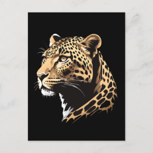 Leopard Head Postkarte