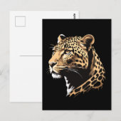 Leopard Head Postkarte (Vorne/Hinten)