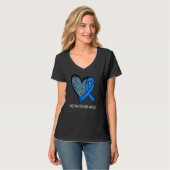 Leopard Heart Charcot Marie Tooth Disease Awarenes T-Shirt (Vorderseite Vollansicht)