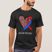 Leopard Heart Congenital Heart Diseases Awareness  T-Shirt (Vorderseite)