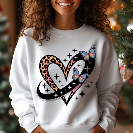 Leopard Heart Infinity Butterfly T-Shirt Hoodie