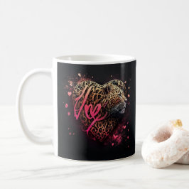 Leopard Heart Love Graffiti Art                    Kaffeetasse