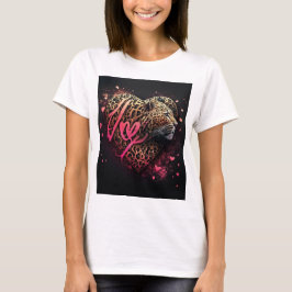 Leopard Heart Love Graffiti Art                    T-Shirt