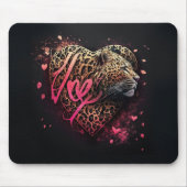 Leopard Heart Love Graffiti-Kunst                  Mousepad (Vorne)