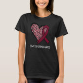 Leopard Heart Port Wine Stain Birthmark Awareness  T-Shirt (Vorderseite)