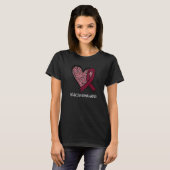 Leopard Heart Port Wine Stain Birthmark Awareness  T-Shirt (Vorne ganz)