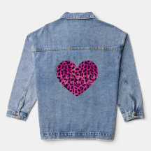 Leopard heart print jacket