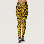 Leopard heart print yellow leggings (Rückseite)