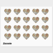 Leopard Heart Sticker (Blatt)