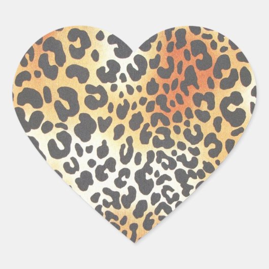 Leopard Heart Sticker (Vorderseite)