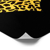 Leopard Heart Valentines Girlfriend Boyfriend Gift Poster (Ecke)