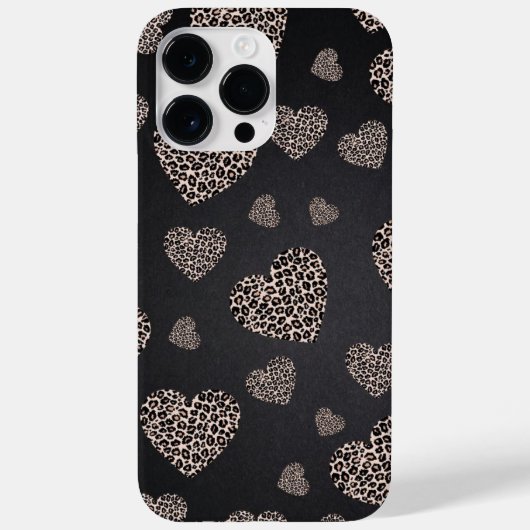 Leopard Hearts Case-Mate iPhone Hülle (Rückseite)