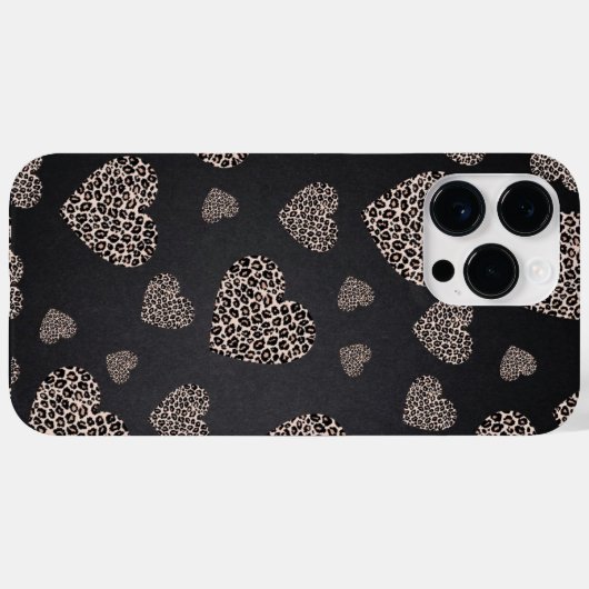 Leopard Hearts Case-Mate iPhone Hülle (Rückseite (Horizontal))