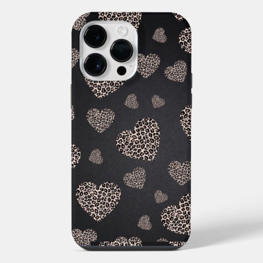 Leopard Hearts iPhone Hülle (Rückseite)