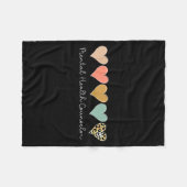 Leopard Hearts Valentine's Day For Mental Health C Fleecedecke (Vorderseite (Horizontal))