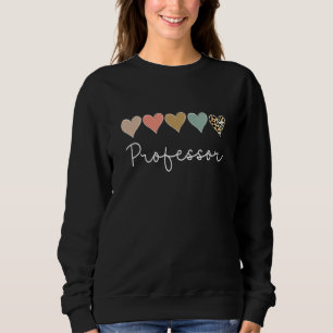 Leopard Hearts Valentinstag für Team Professor Sweatshirt