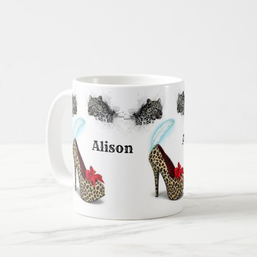 Leopard Heelses Tasse (Vorderseite Links)