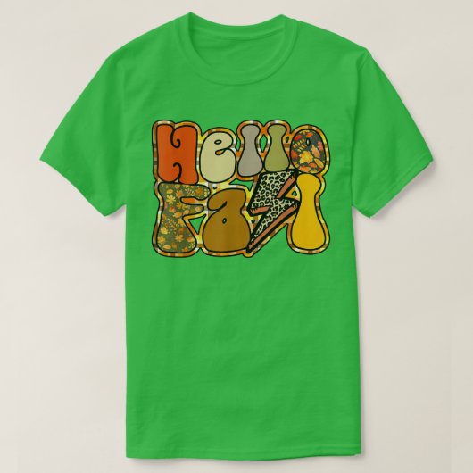 Leopard Hello Fall Fun Pumpkin Patch Fall Lover Au T-Shirt (Design vorne)