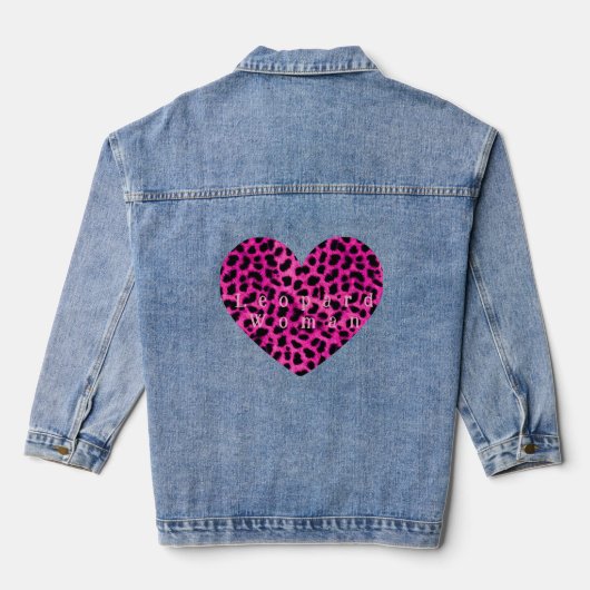 Leopard-Herz-Druck Jacke (Rückseite)