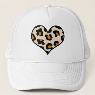 Leopard-Herz Truckerkappe